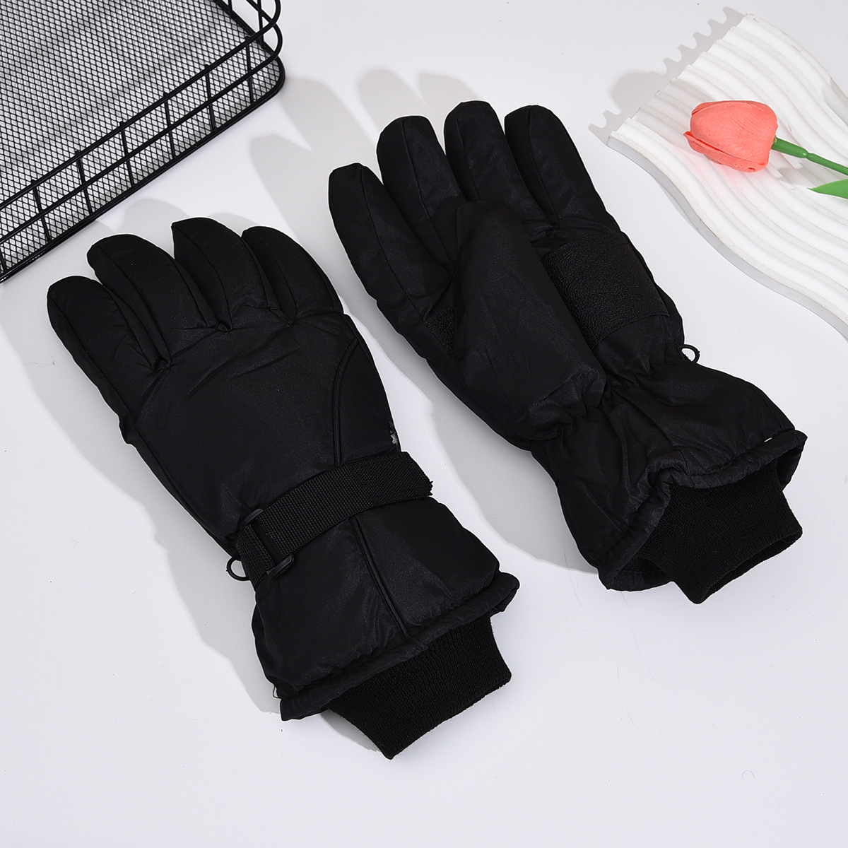 Touch Screen Gloves - ถุงมือสกีกันลมแฟชั่น ถุงมือกันน้ำกันลื่นสำหรับฤดูหนาว ถุงมือหนาให้ความอบอุ่นพร้อมฟังก์ชันสัมผัสหน้าจอสำหรับกีฬาฤดูหนาว