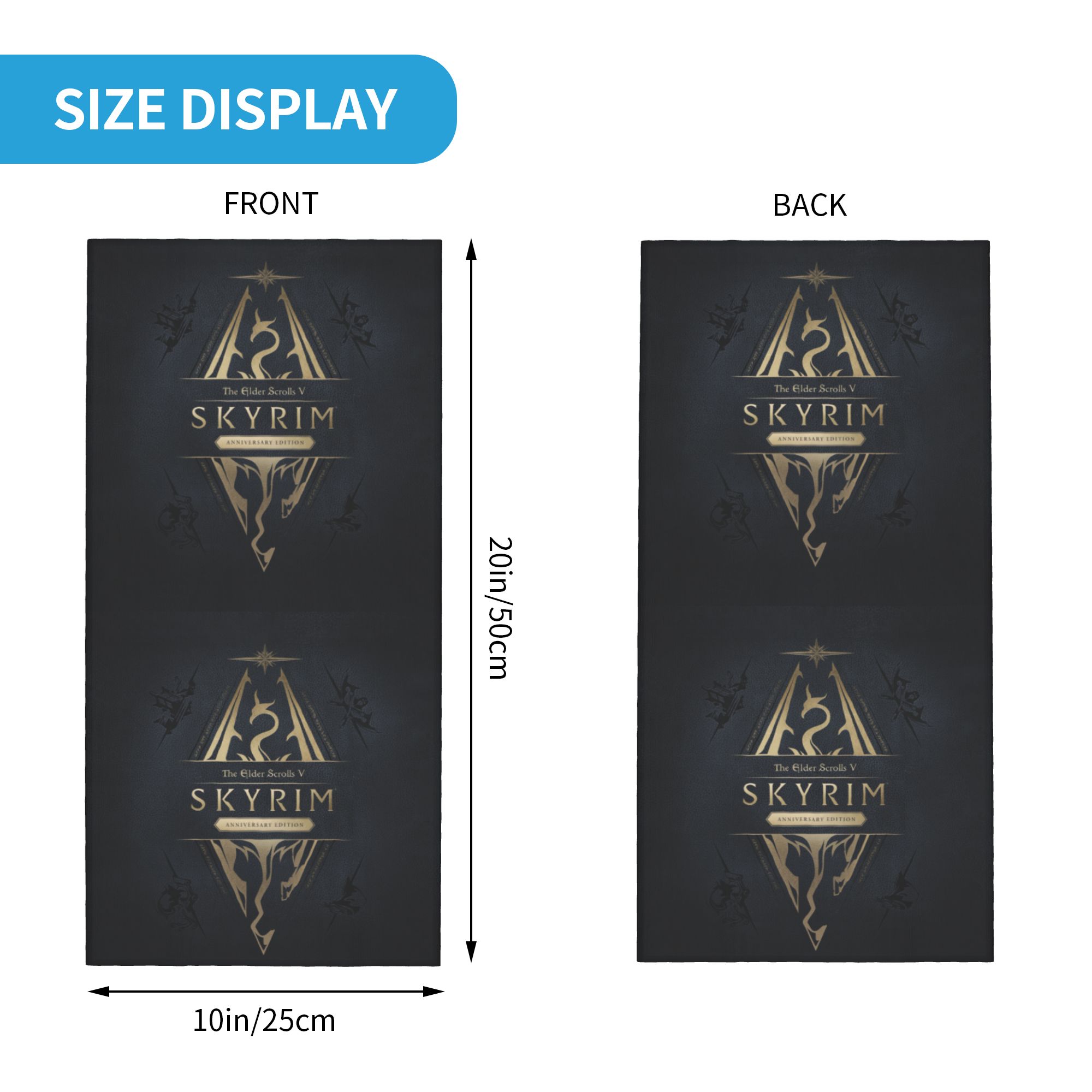 ผ้าพันคอไหมพรมลายโลโก้ Skyrim  - Neck Gaiter Fleece บทวิจารณ์และราคา