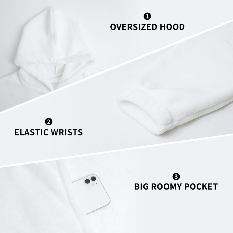 เสื้อคลุมฮู้ดลายม้าลายแบบสวมใส - Sherpa Hoodie Fleece บทวิจารณ์และราคา