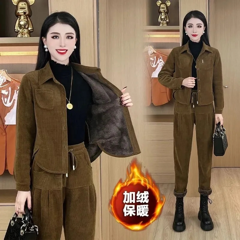 ฤดูใบไม้ร่วงฤดูหนาว Corduroy ห - Corduroy Pant Warm บทวิจารณ์และราคา