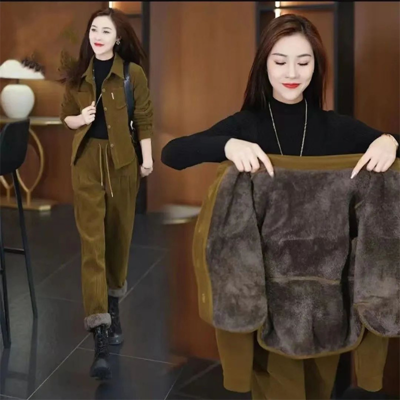 ฤดูใบไม้ร่วงฤดูหนาว Corduroy ห - Corduroy Pant Warm บทวิจารณ์และราคา