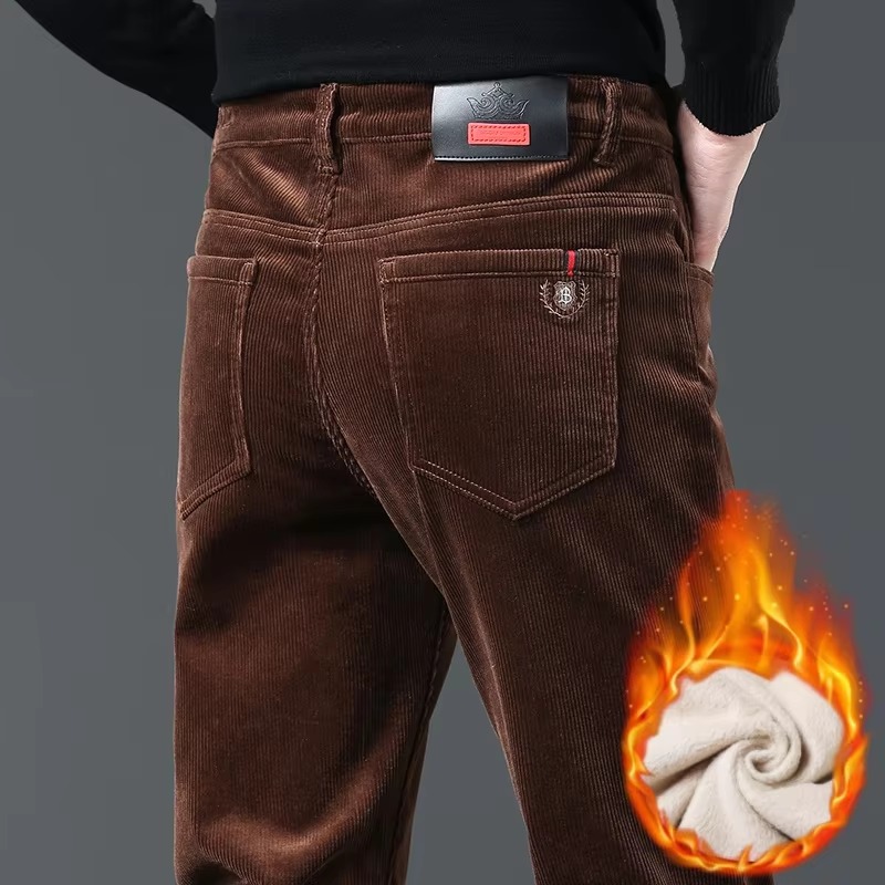 กางเกงผ้าลูกฟูกผู้ชาย บุซับในห - Corduroy Pant Warm บทวิจารณ์และราคา