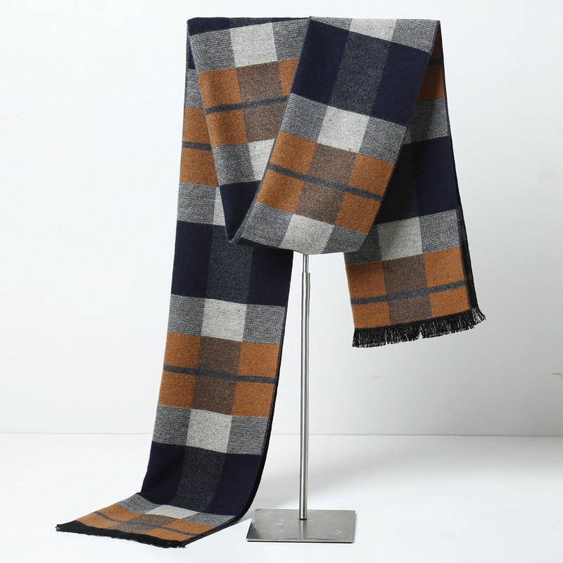 ผ้าพันคอแบรนด์ดีไซเนอร์ลายสก็อ - Wool Scarf Men บทวิจารณ์และราคา