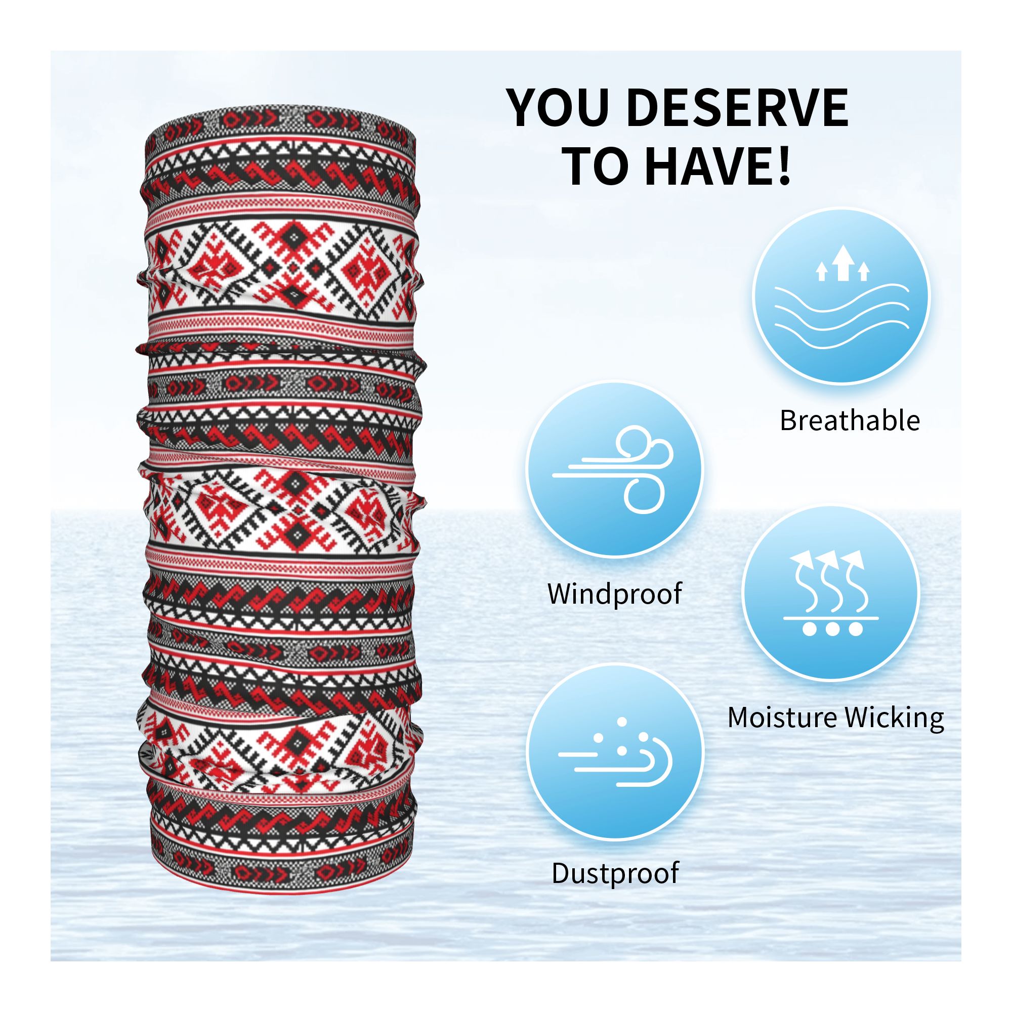 ผ้าพันคอปักลายแบบยูเครน (วิชีว - Neck Gaiter Fleece บทวิจารณ์และราคา