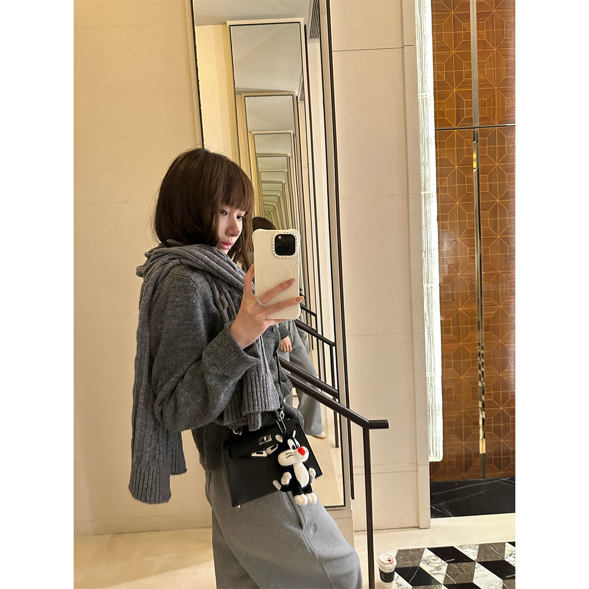ผ้าพันคอไหมพรมถักลายเคเบิล ขนส - Wool Scarf Men บทวิจารณ์และราคา