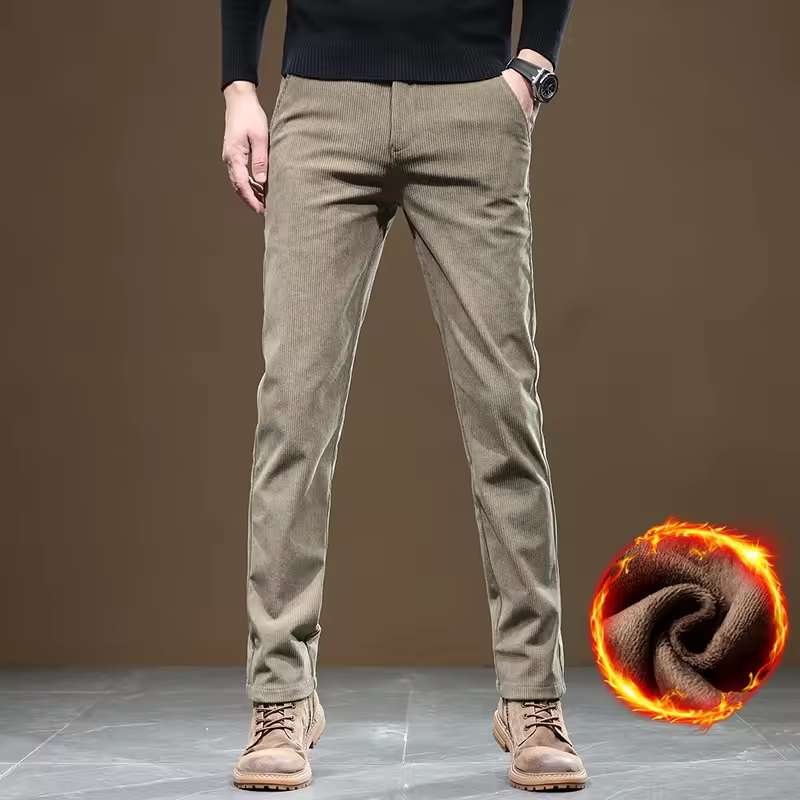 กางเกงขายาวผู้ชายหนา อุ่น สำหร - Corduroy Pant Warm บทวิจารณ์และราคา